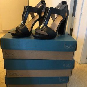 Franco Sarto Black Leather Sandal